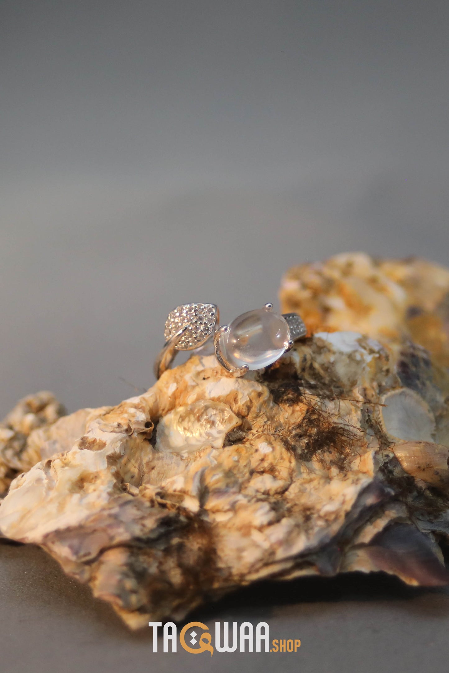 Dur Al Najaf Silver Ring for Women – Elegant Design, Adjustable Free Size