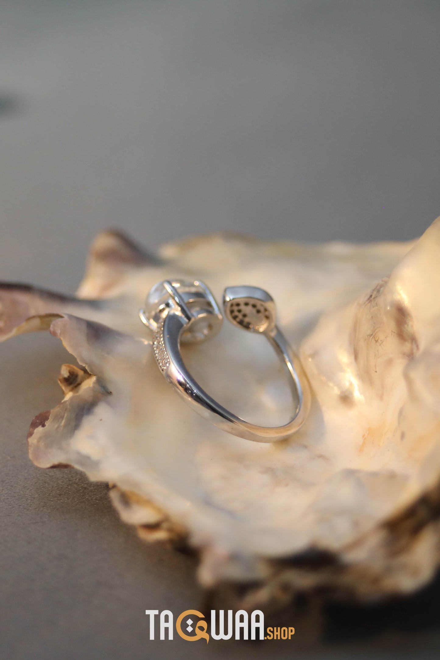 Dur Al Najaf Silver Ring for Women – Elegant Design, Adjustable Free Size