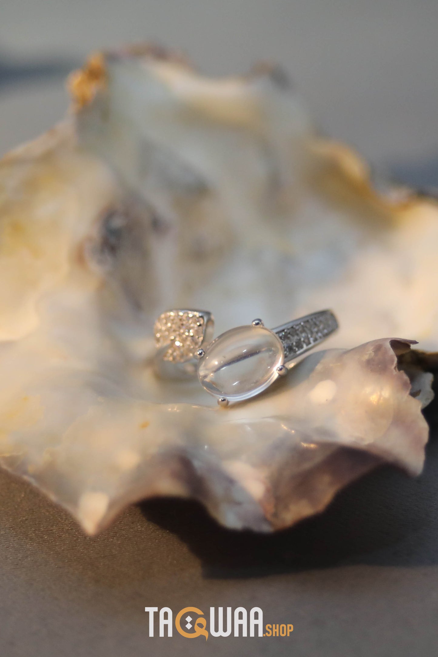 Dur Al Najaf Silver Ring for Women – Elegant Design, Adjustable Free Size