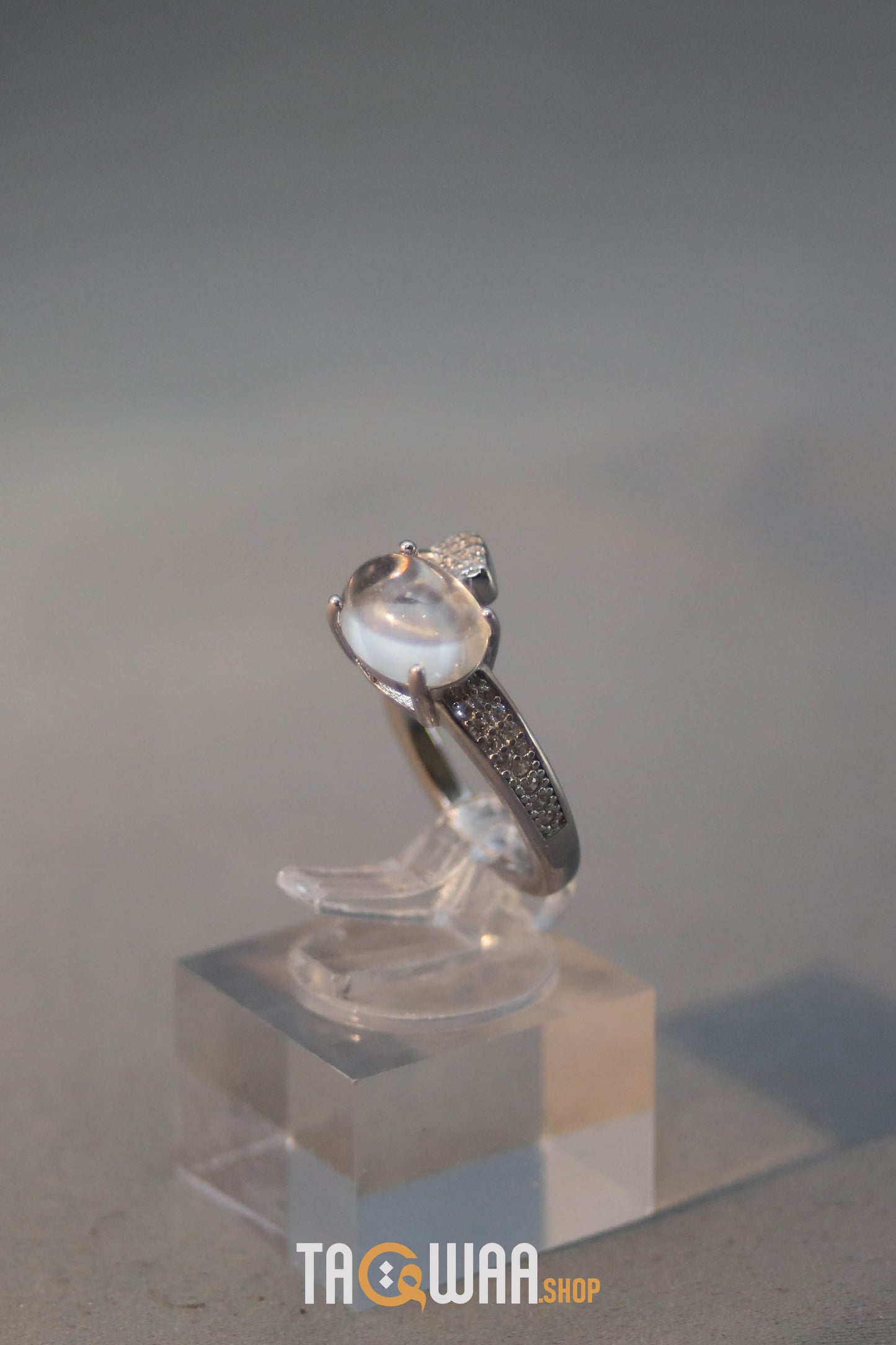 Dur Al Najaf Silver Ring for Women – Elegant Design, Adjustable Free Size
