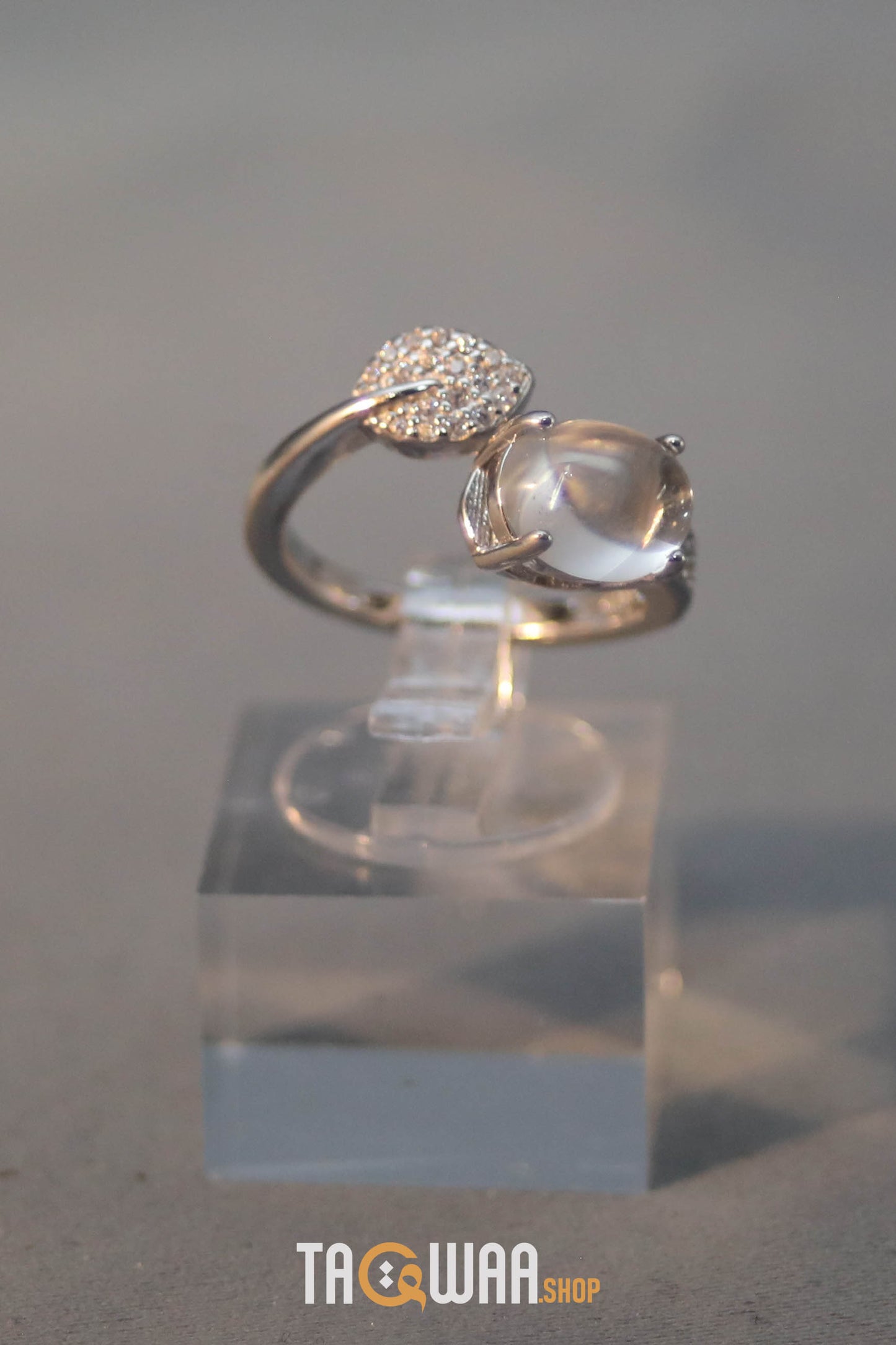 Dur Al Najaf Silver Ring for Women – Elegant Design, Adjustable Free Size