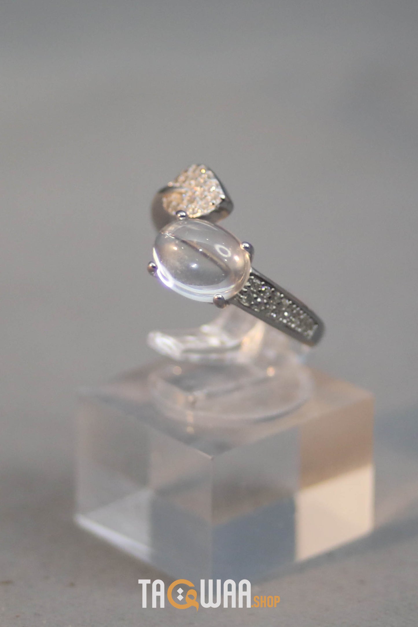 Dur Al Najaf Silver Ring for Women – Elegant Design, Adjustable Free Size