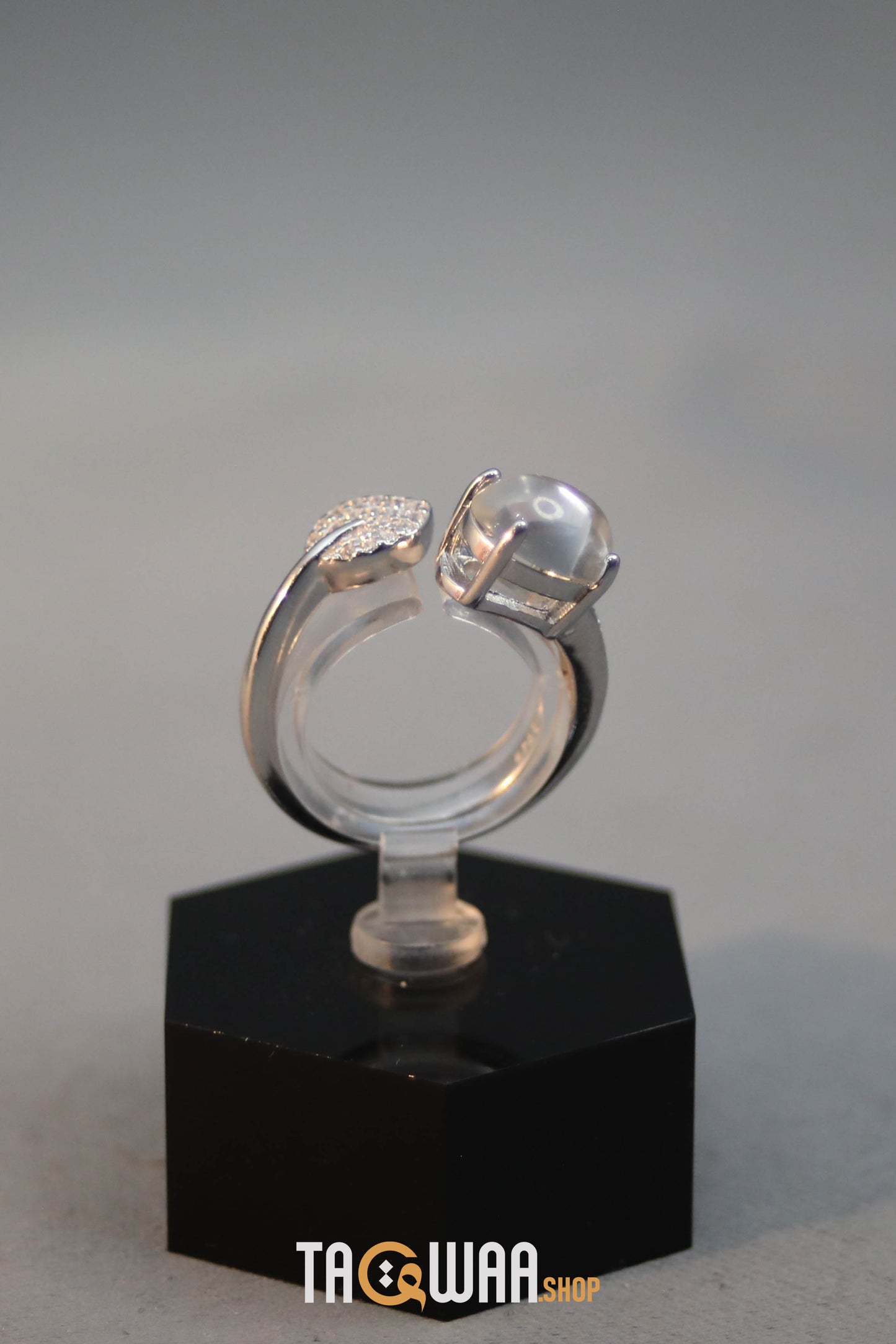 Dur Al Najaf Silver Ring for Women – Elegant Design, Adjustable Free Size