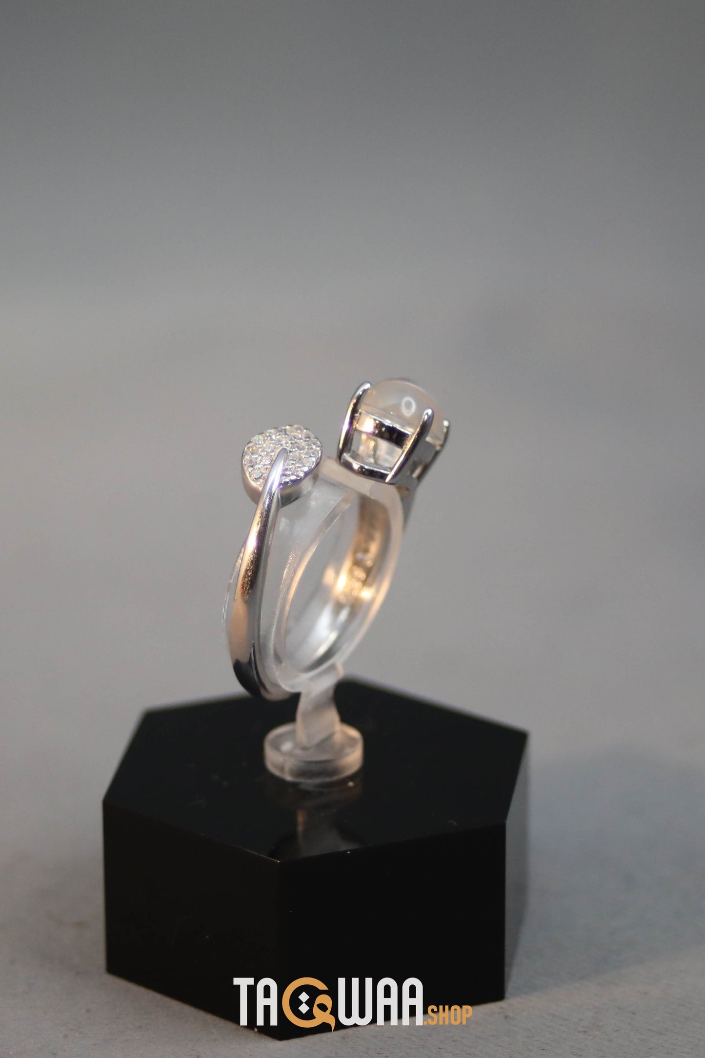 Dur Al Najaf Silver Ring for Women – Elegant Design, Adjustable Free Size