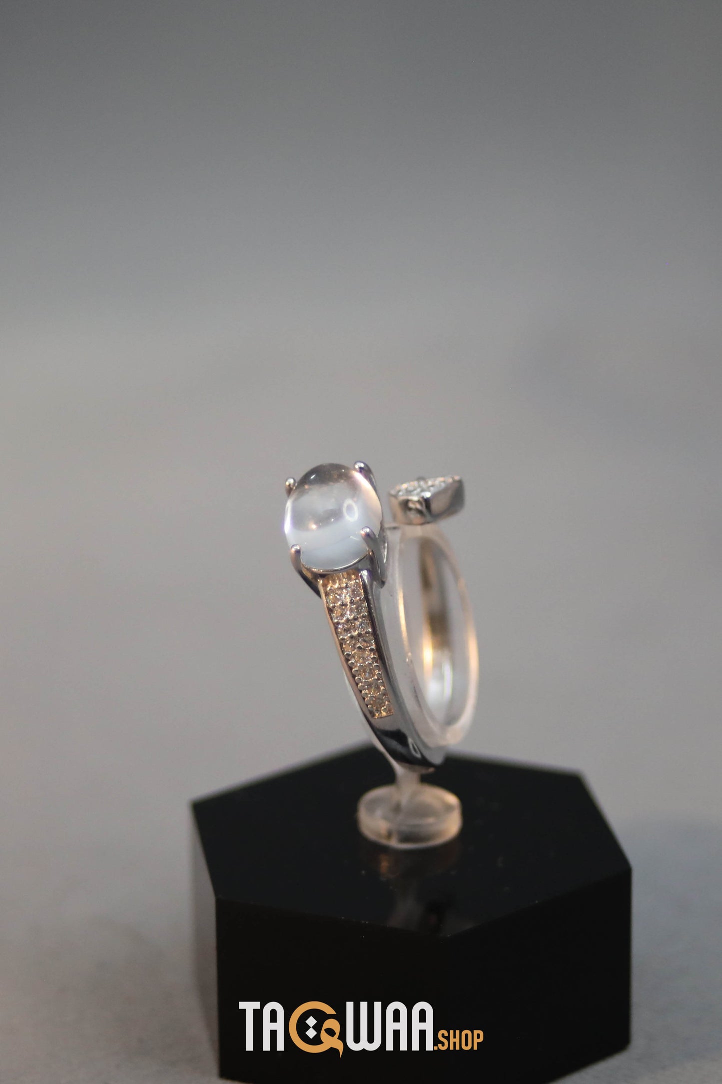 Dur Al Najaf Silver Ring for Women – Elegant Design, Adjustable Free Size