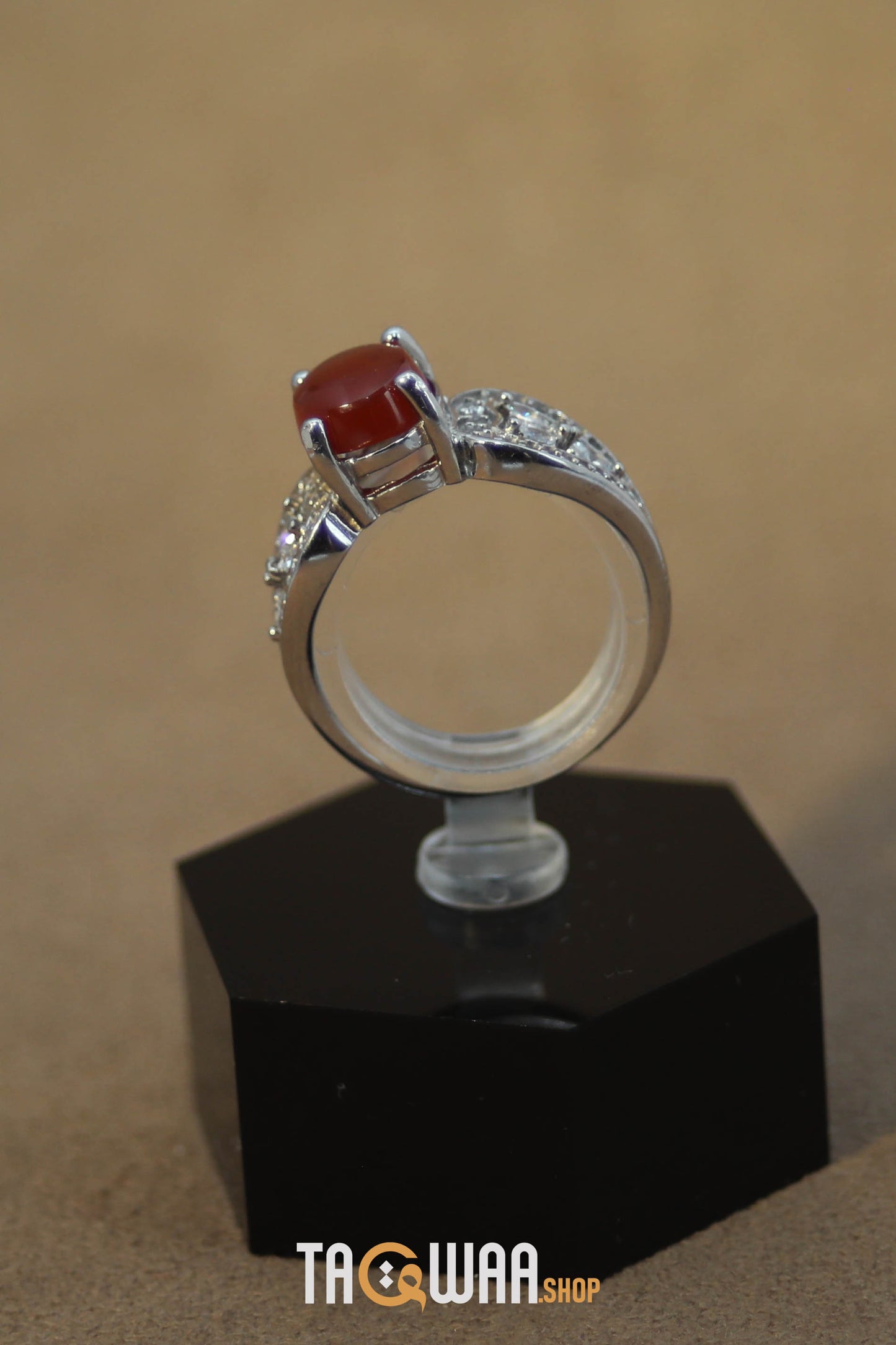 Silver Ring with Yemeni Brown Agate