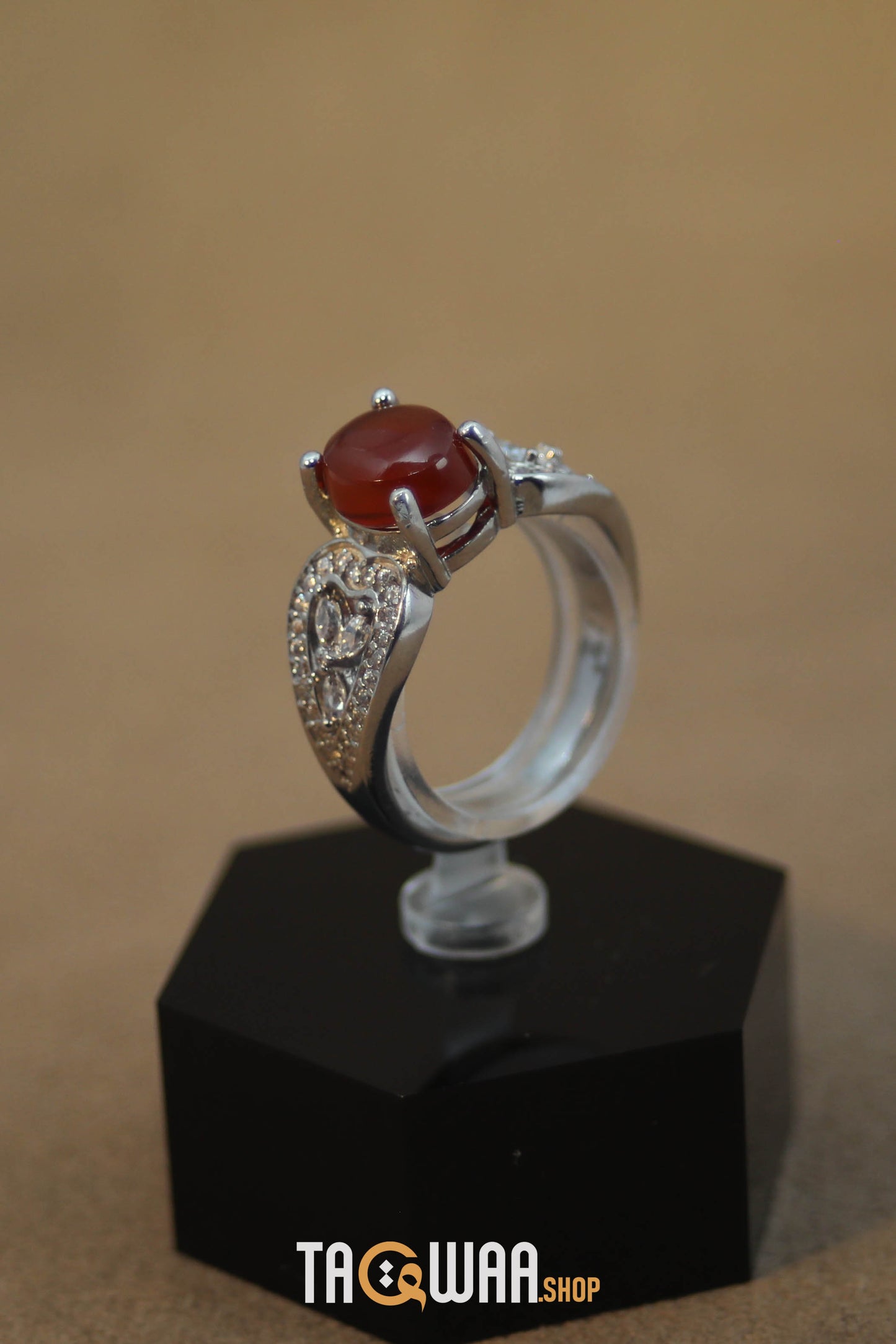 Silver Ring with Yemeni Brown Agate