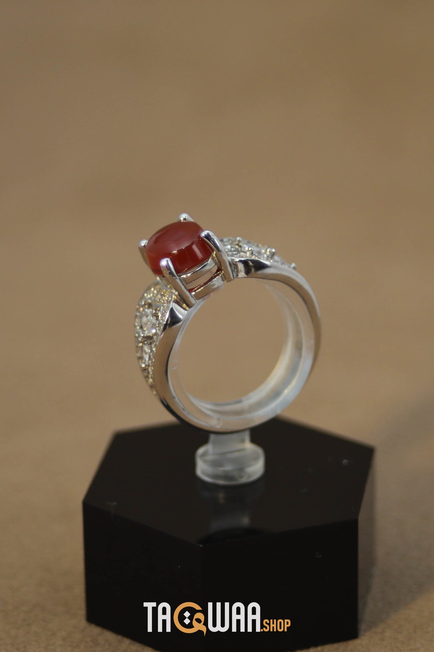 Silver Ring with Yemeni Brown Agate