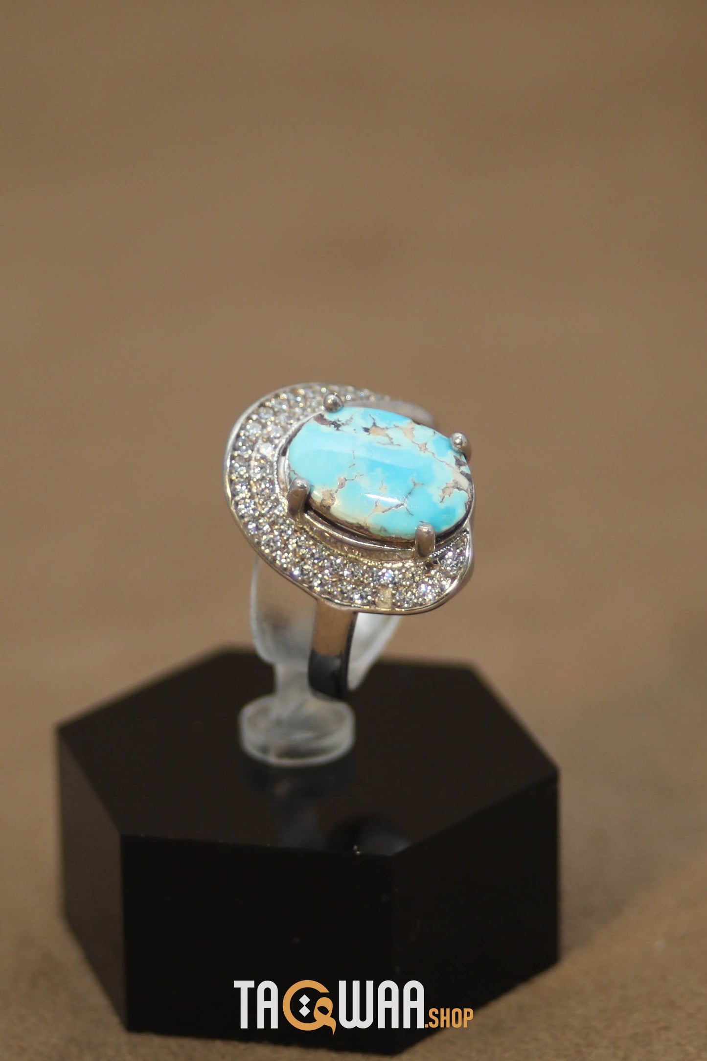 Silver Nishapuri Feroza Ring