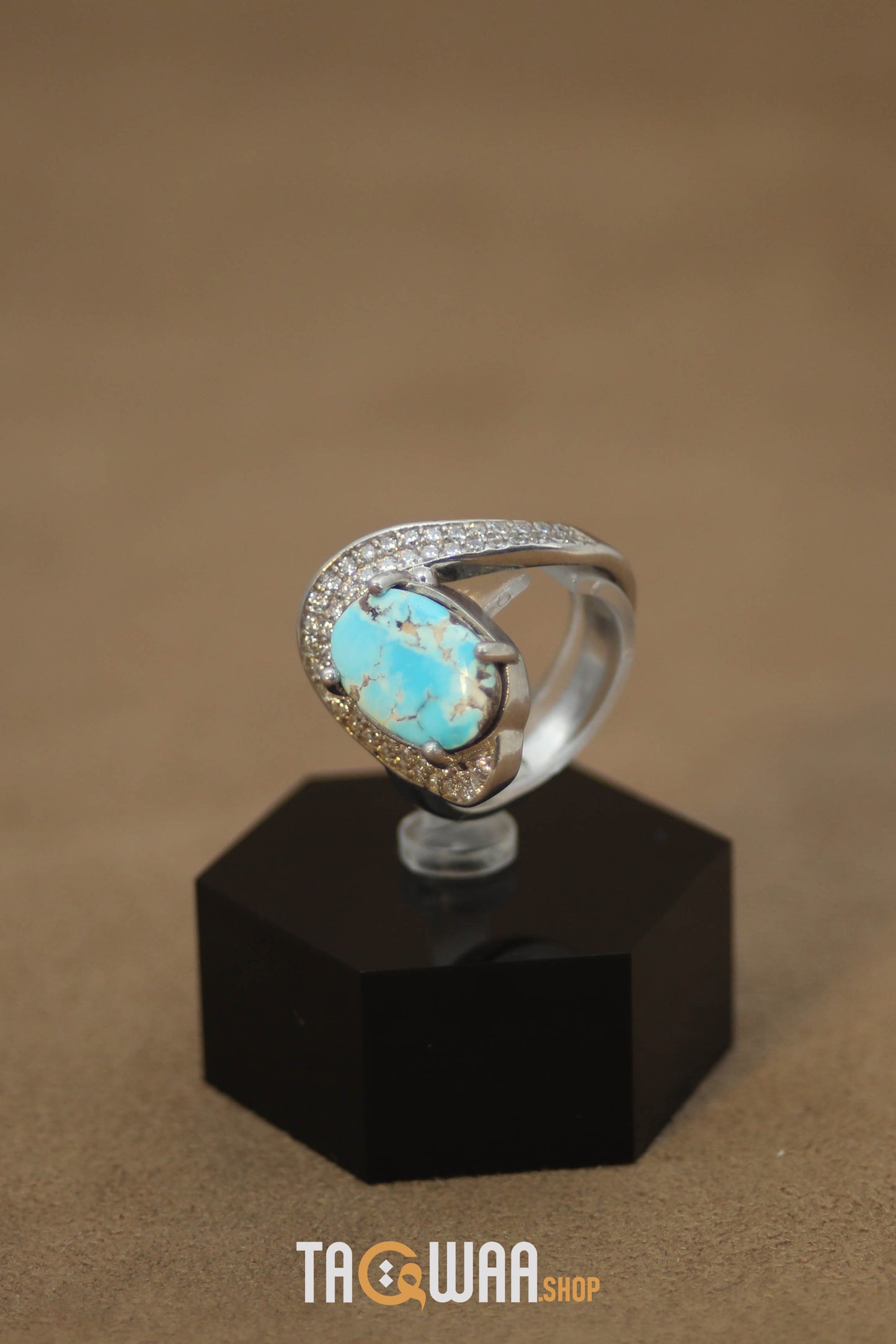 Silver Nishapuri Feroza Ring