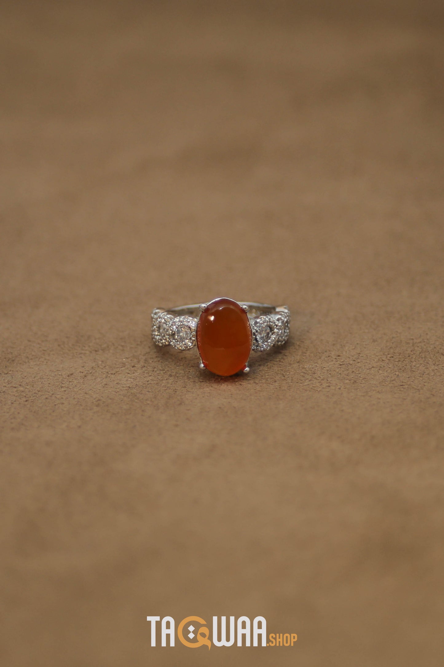 Sterling Silver Ring with Yemeni Brown Agate