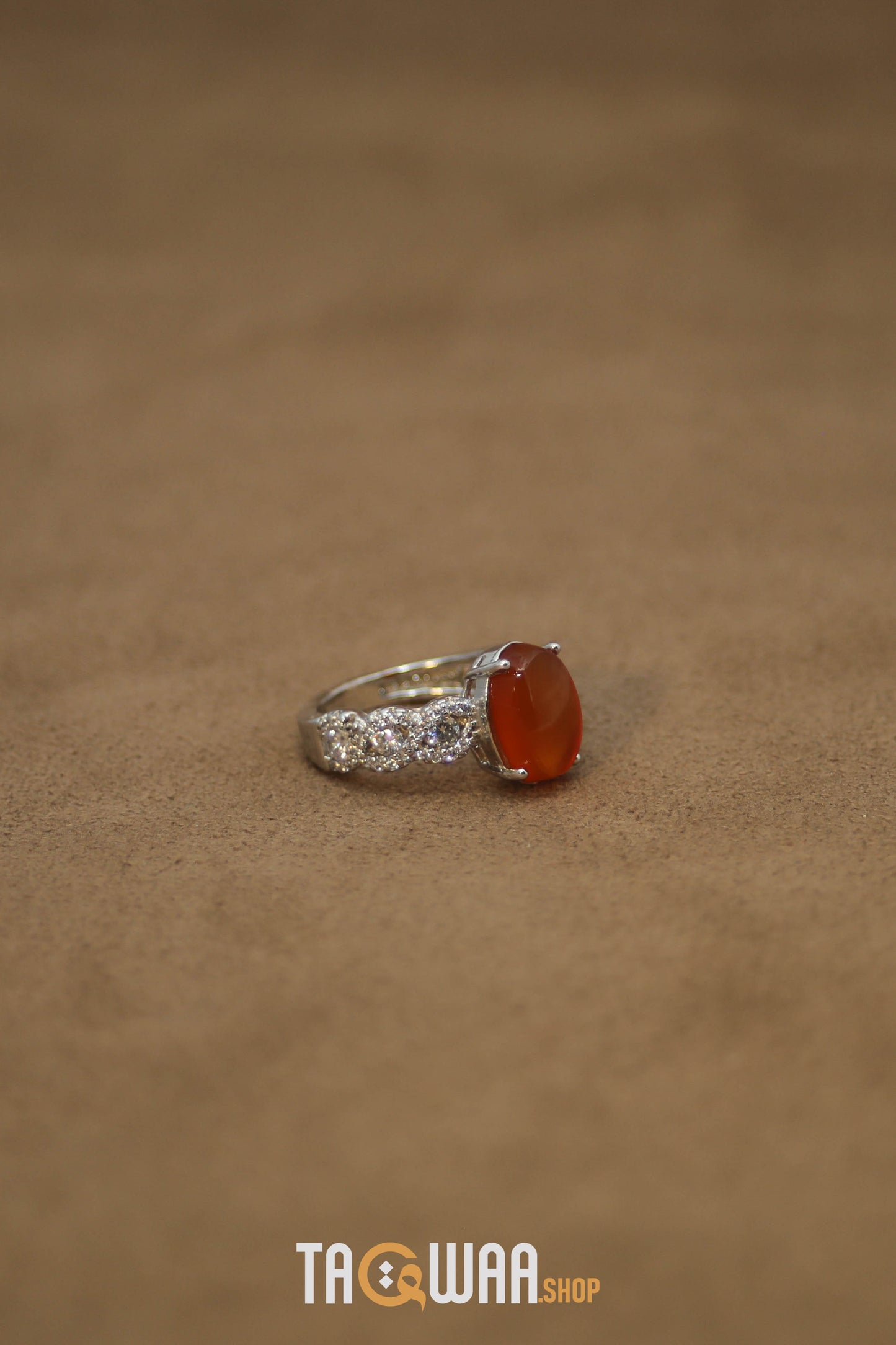 Sterling Silver Ring with Yemeni Brown Agate