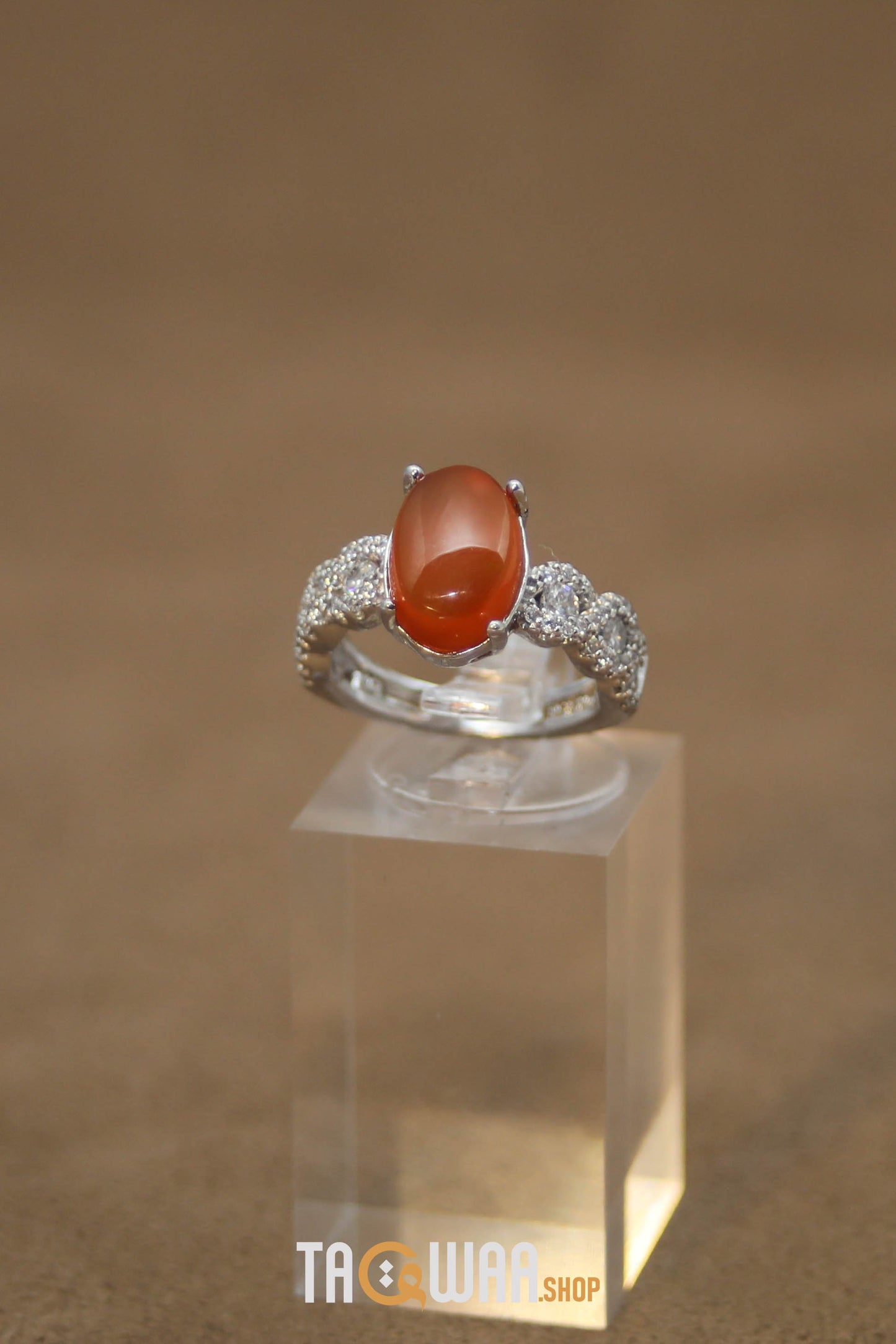 Sterling Silver Ring with Yemeni Brown Agate