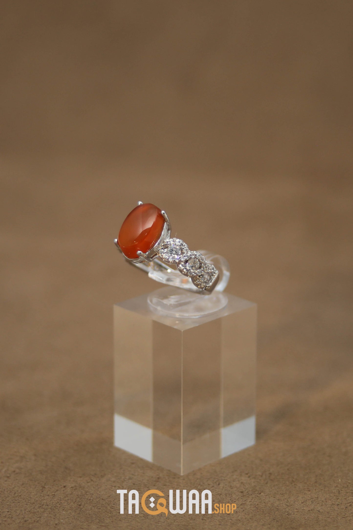 Sterling Silver Ring with Yemeni Brown Agate