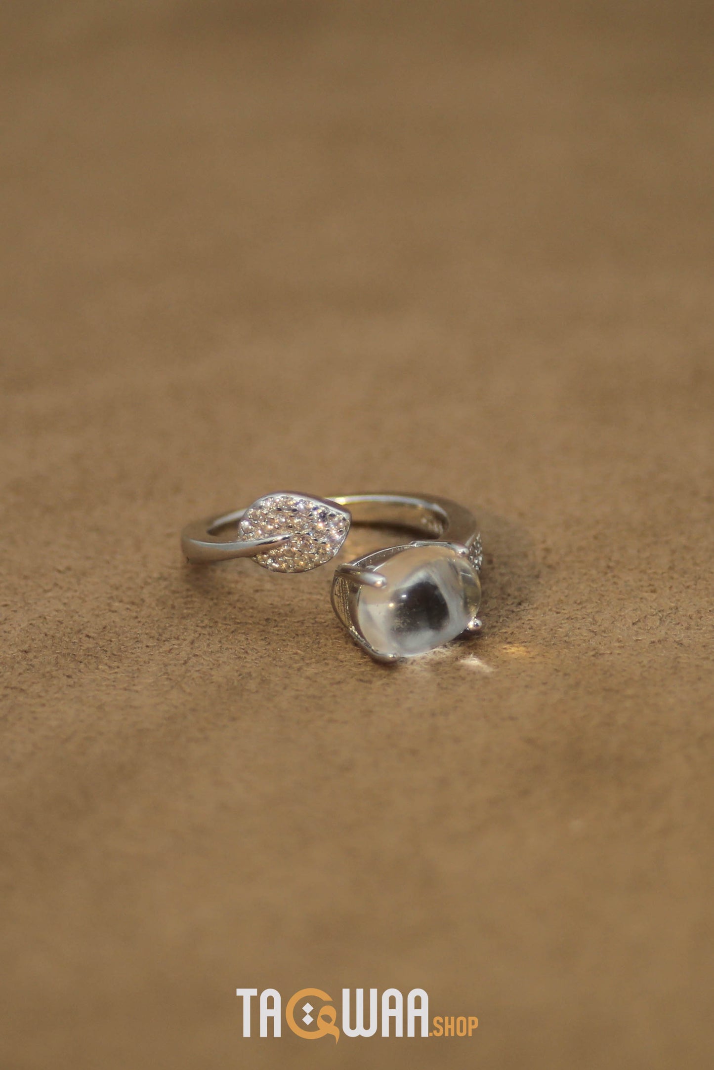 Dur Al Najaf Silver Ring for Women – Elegant Design, Adjustable Free Size
