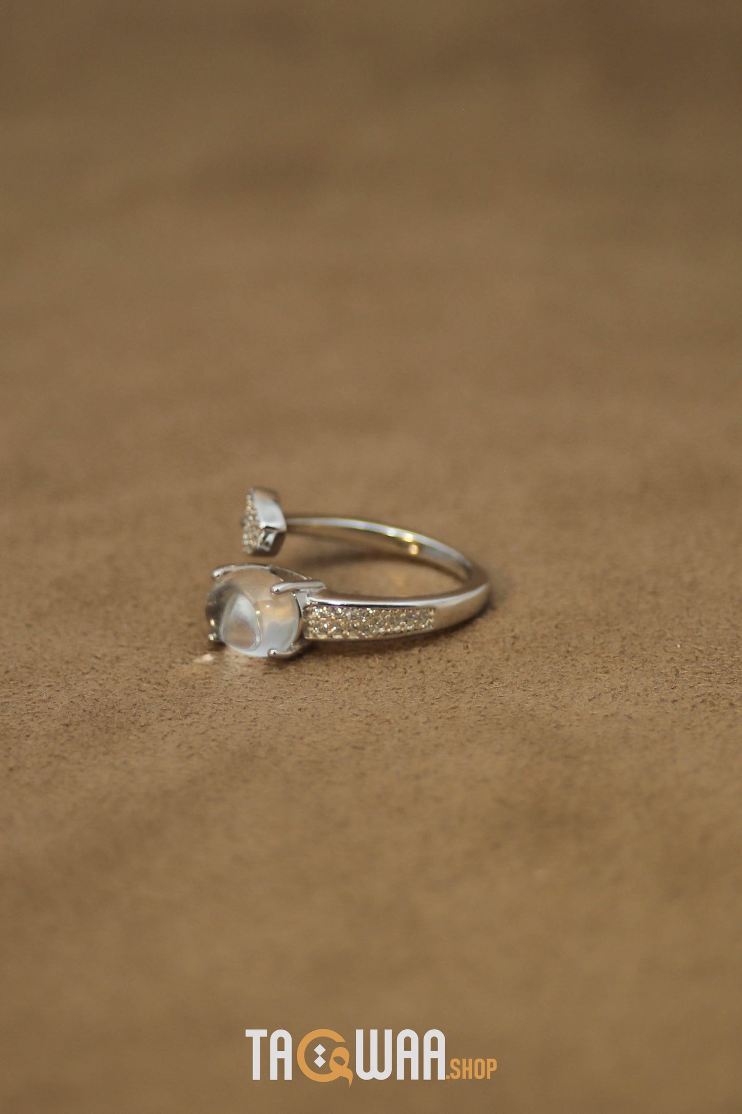 Dur Al Najaf Silver Ring for Women – Elegant Design, Adjustable Free Size