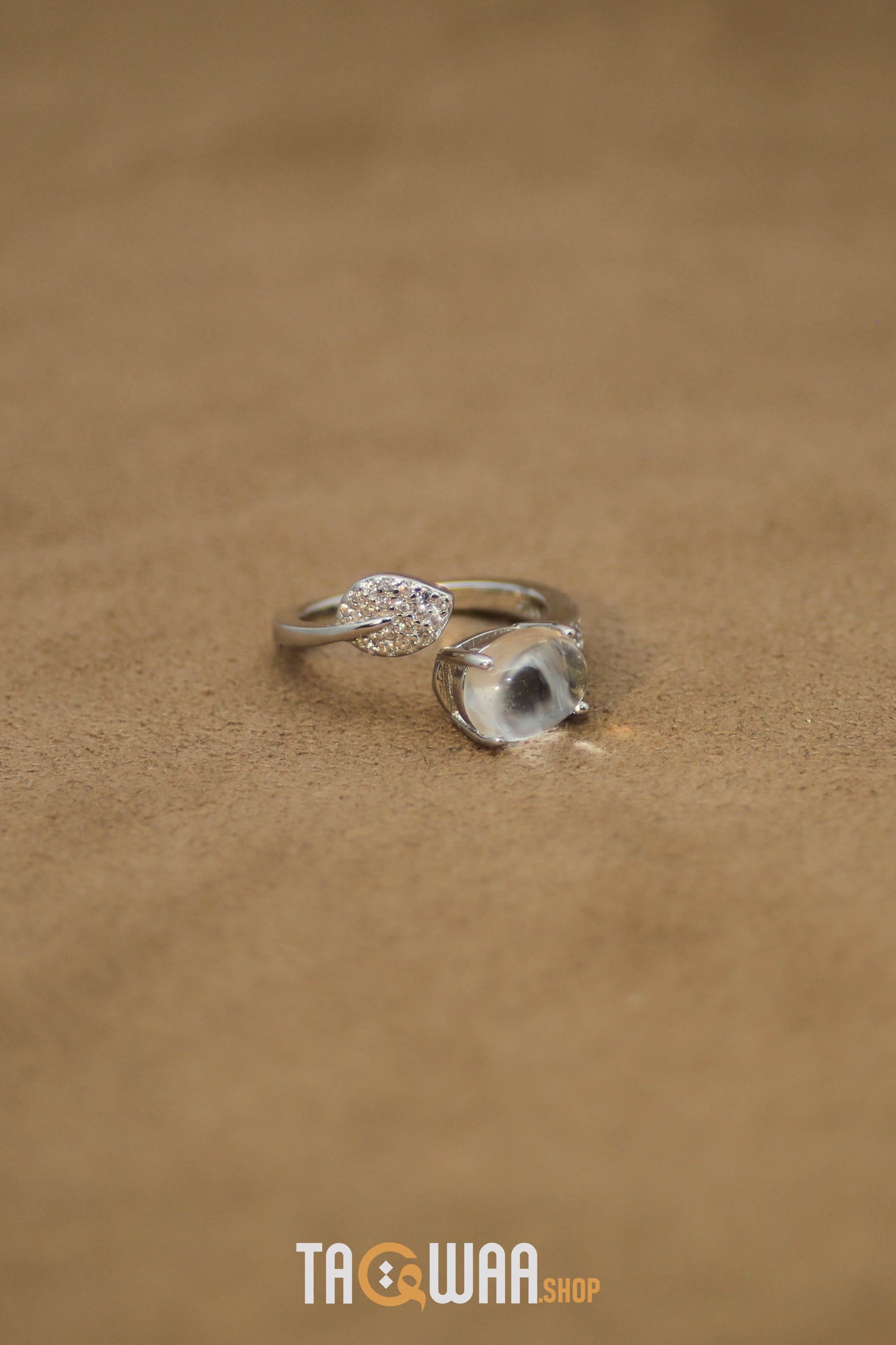 Dur Al Najaf Silver Ring for Women – Elegant Design, Adjustable Free Size