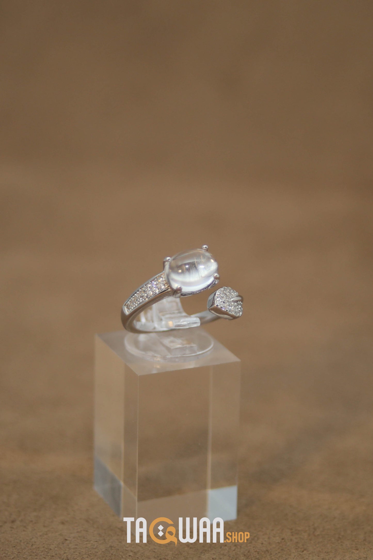 Dur Al Najaf Silver Ring for Women – Elegant Design, Adjustable Free Size
