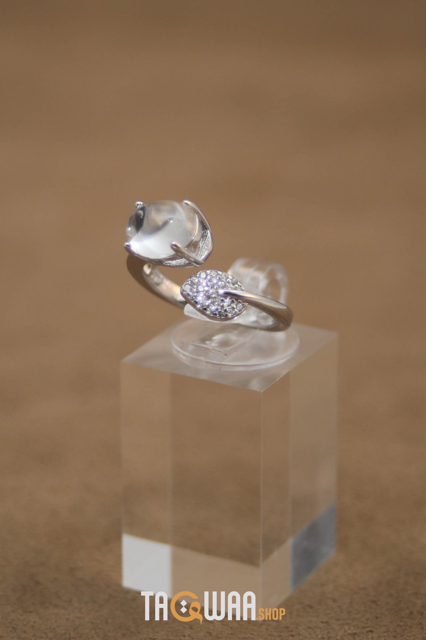 Dur Al Najaf Silver Ring for Women – Elegant Design, Adjustable Free Size