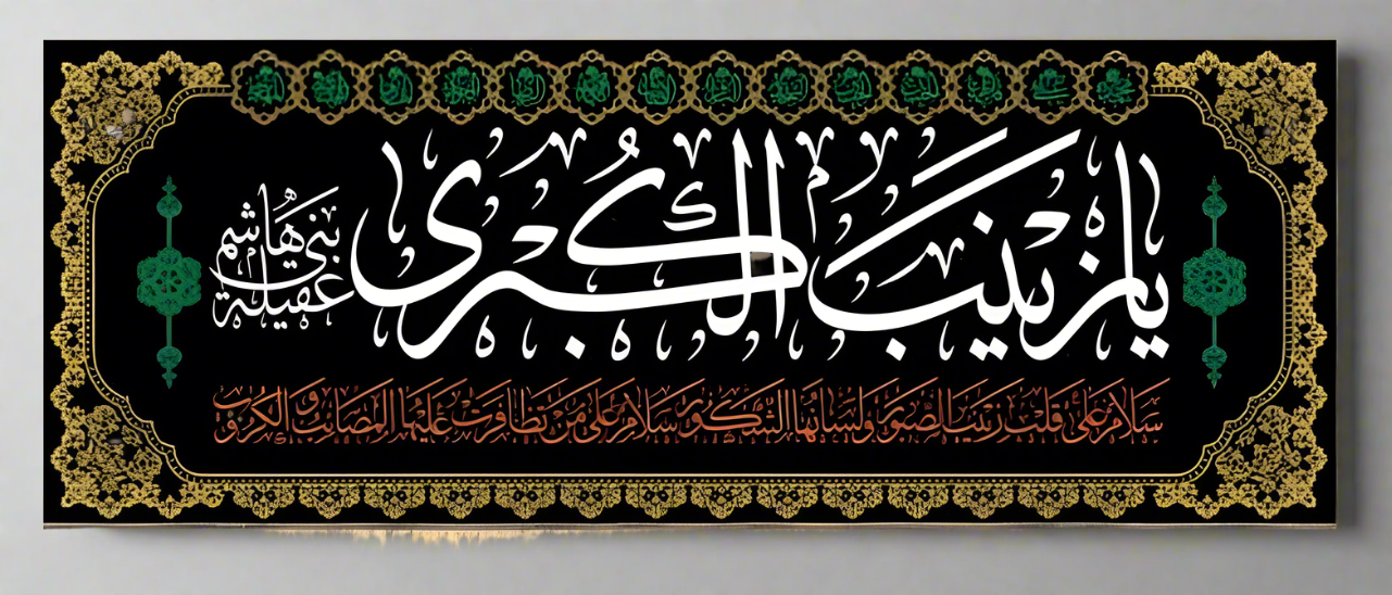 Islamic Shia Wall Banner - Zaynab Alkubra 90x240cm
