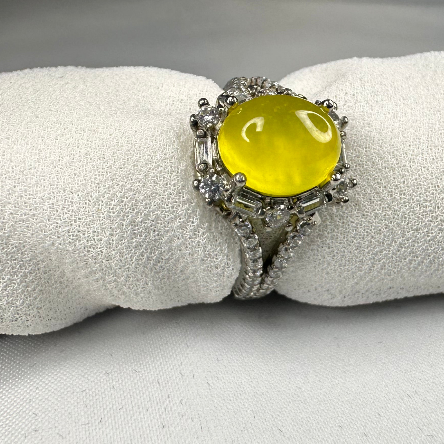 YEMENI YELLOW AQEEQ STERLING SILVER RING FOR WOMEN