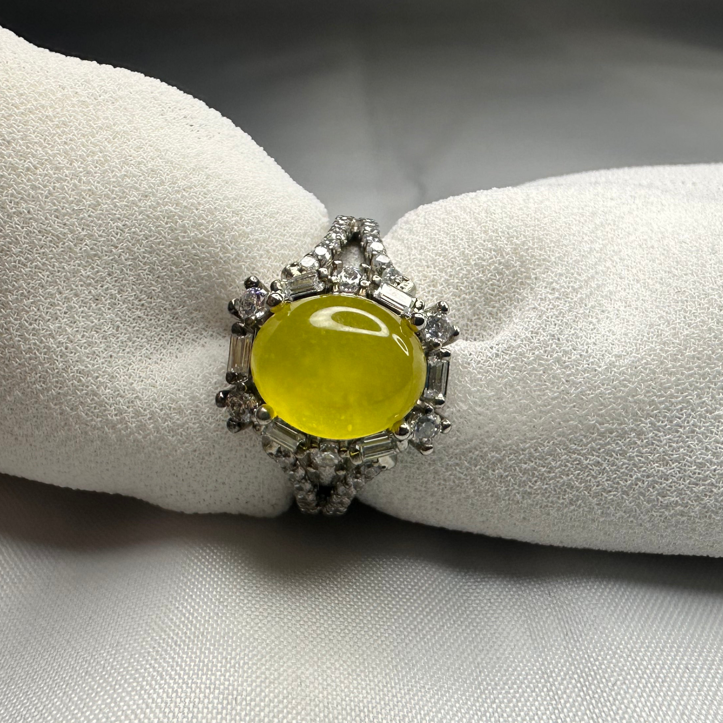 YEMENI YELLOW AQEEQ STERLING SILVER RING FOR WOMEN