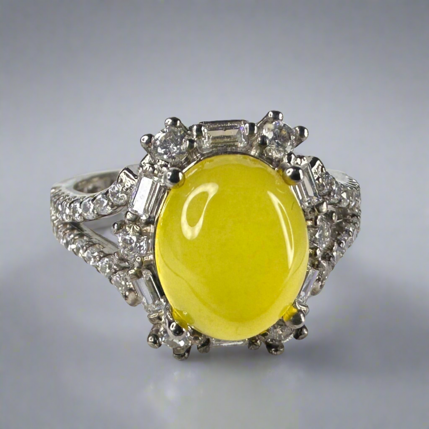 YEMENI YELLOW AQEEQ STERLING SILVER RING FOR WOMEN