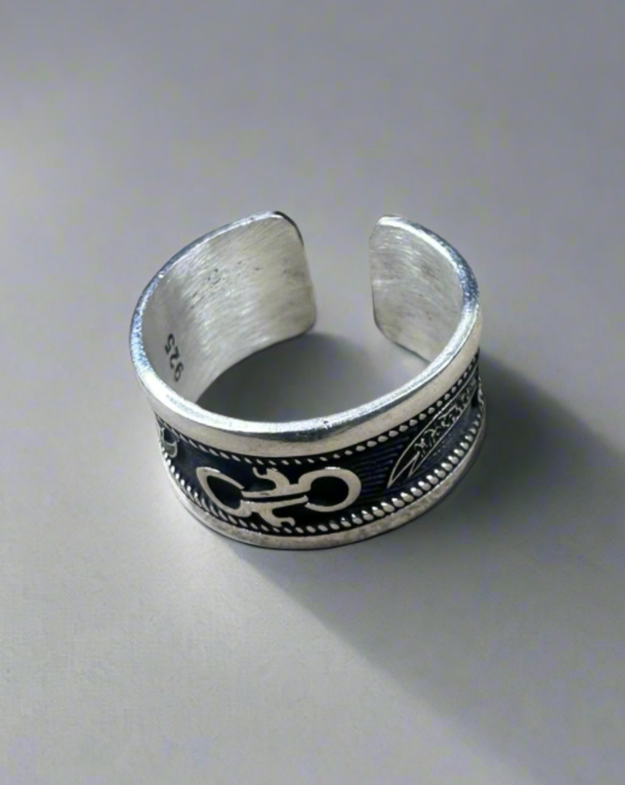 Silver Ring Zulfiqar (Free Size)