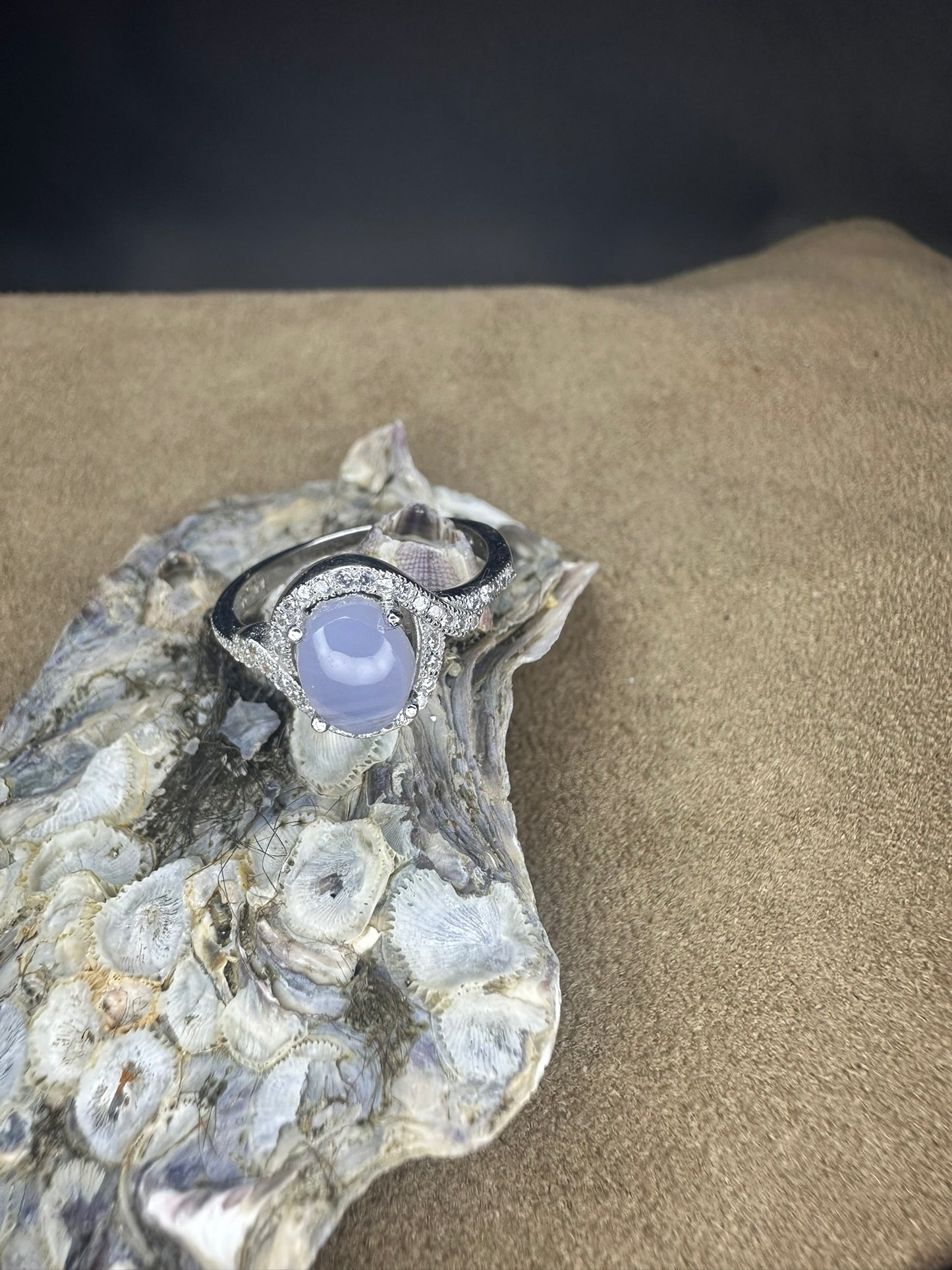 YEMENI PURPLE AQEEQ STERLING SILVER RING FOR WOMEN