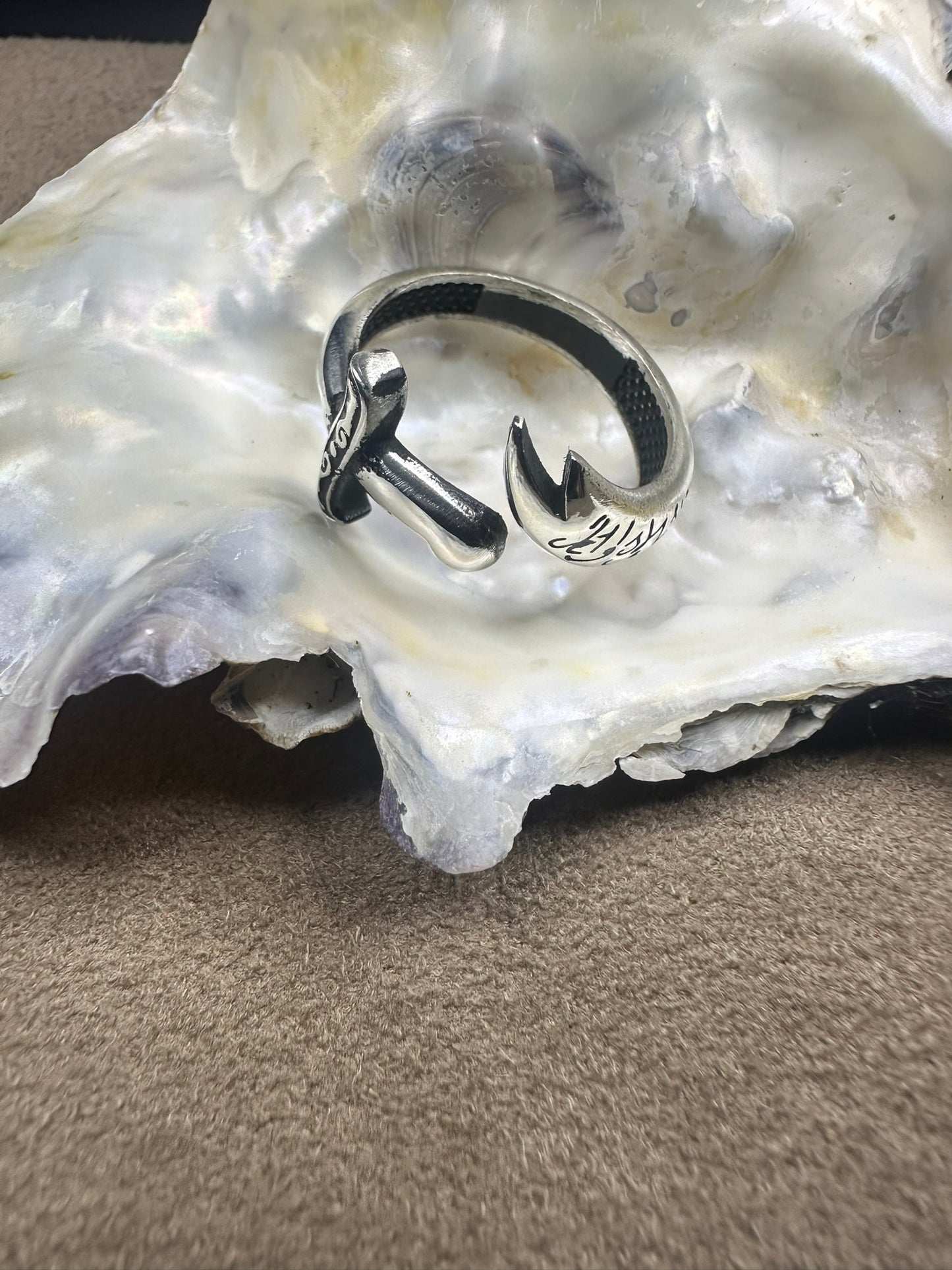 Imam Ali's Zulfiqar Sword Ring For Men (Solid 925 Sterling Silver)