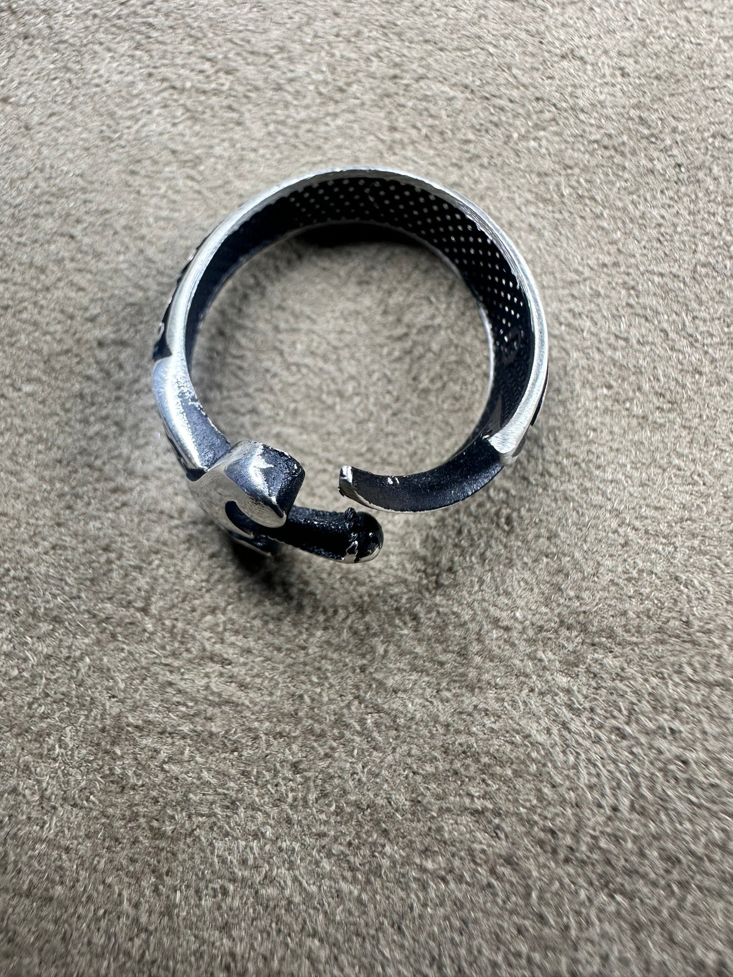Silver Ring Zulfiqar Shape (Free Size)
