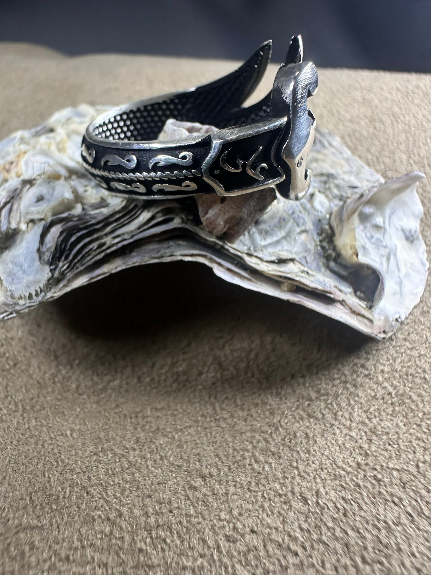 Silver Ring Zulfiqar Shape (Free Size)