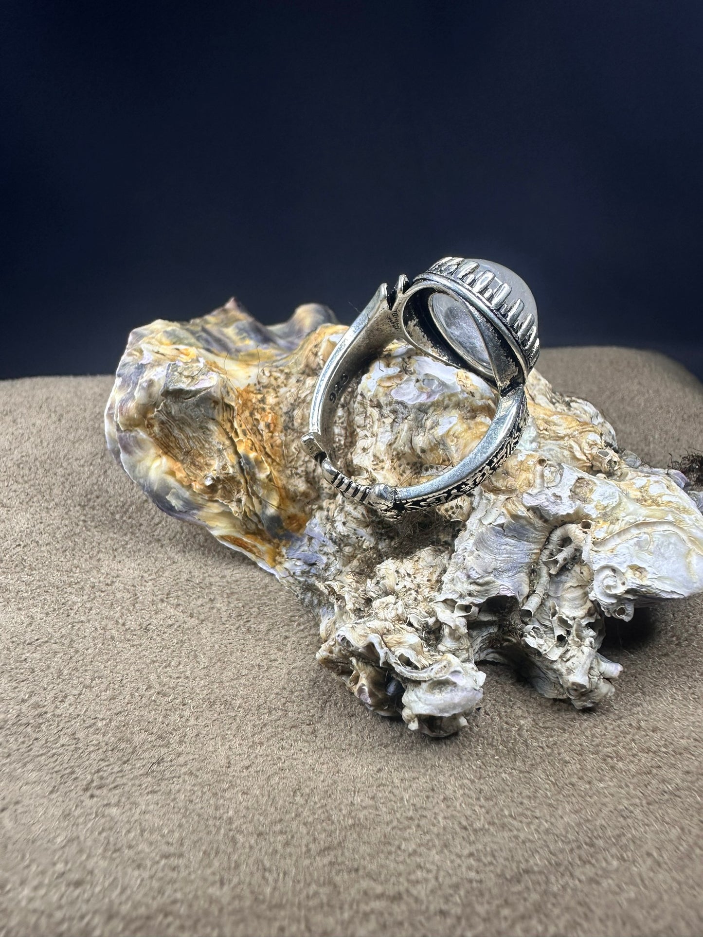 Due Al Najaf Sterling Silver Ring For Men (Free Size)