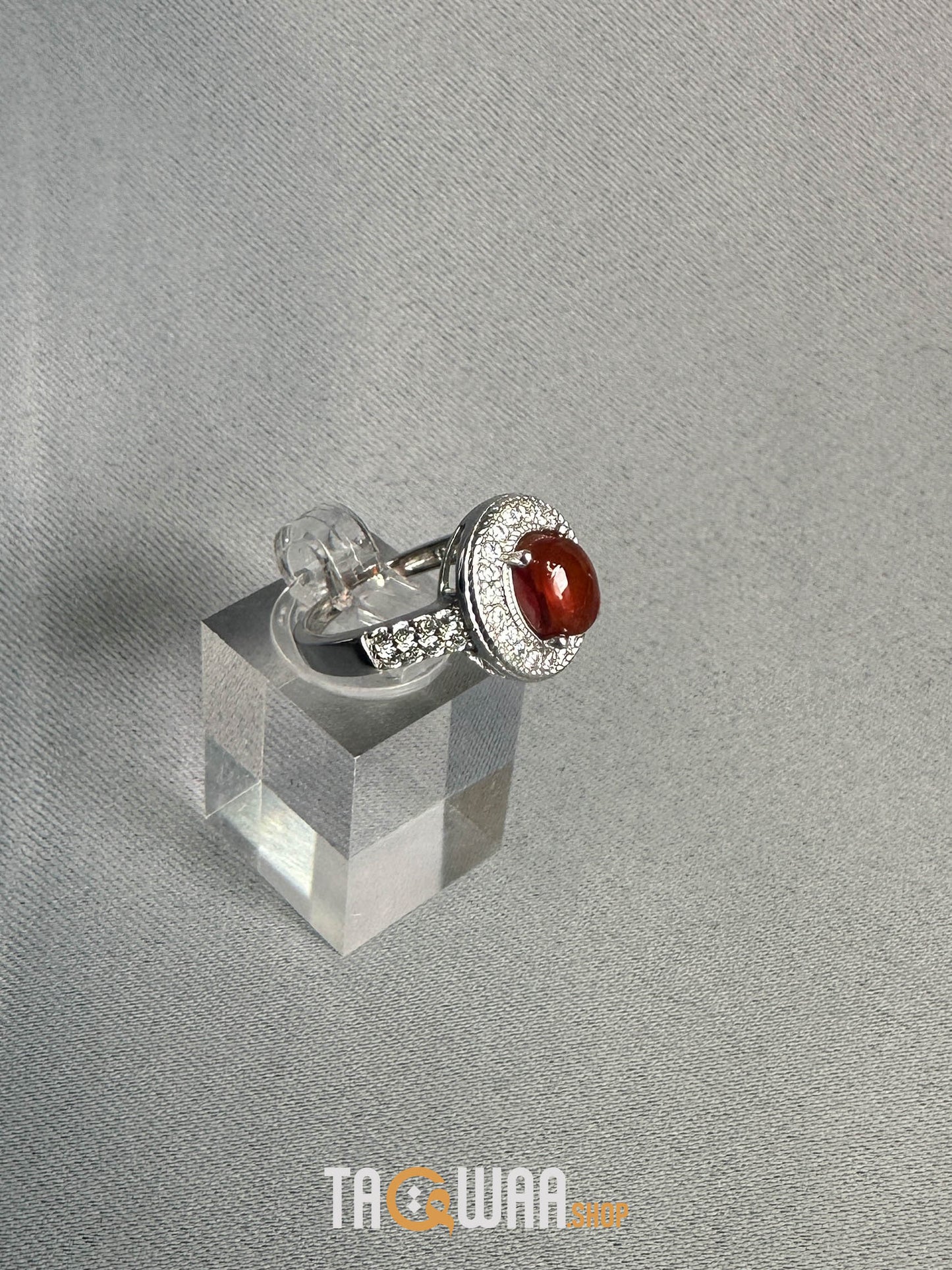 Sterling Silver Ring with Genuine Yemeni Brown Agate