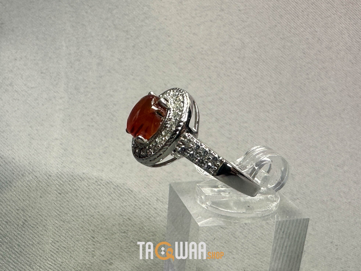 Sterling Silver Ring with Genuine Yemeni Brown Agate