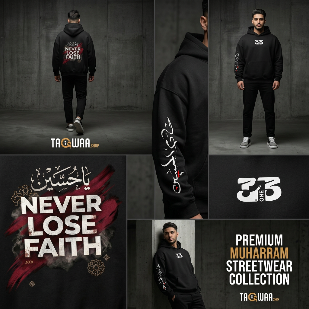 313 Collection – Muharram Hoodie NEVER LOSE FAITH
