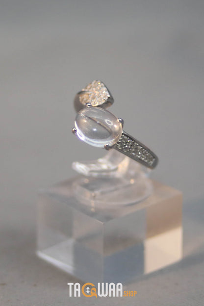 Dur Al Najaf Silver Ring for Women – Elegant Design, Adjustable Free Size
