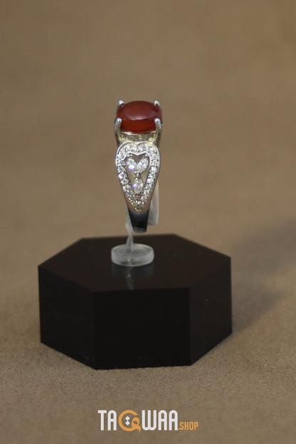 Silver Ring with Yemeni Brown Agate