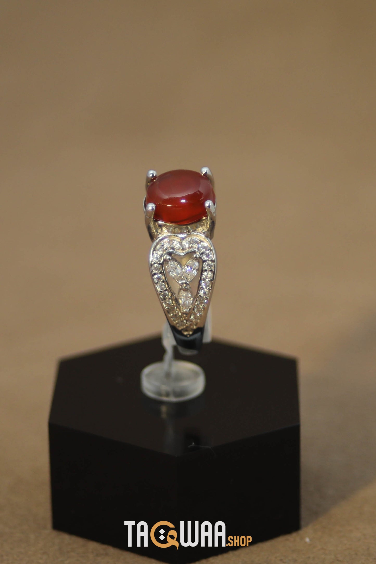 Silver Ring with Yemeni Brown Agate