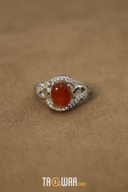 Silver Ring with Yemeni Brown Agate