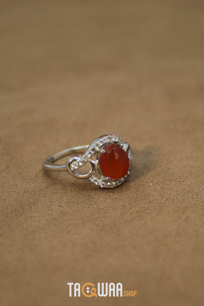 Silver Ring with Yemeni Brown Agate
