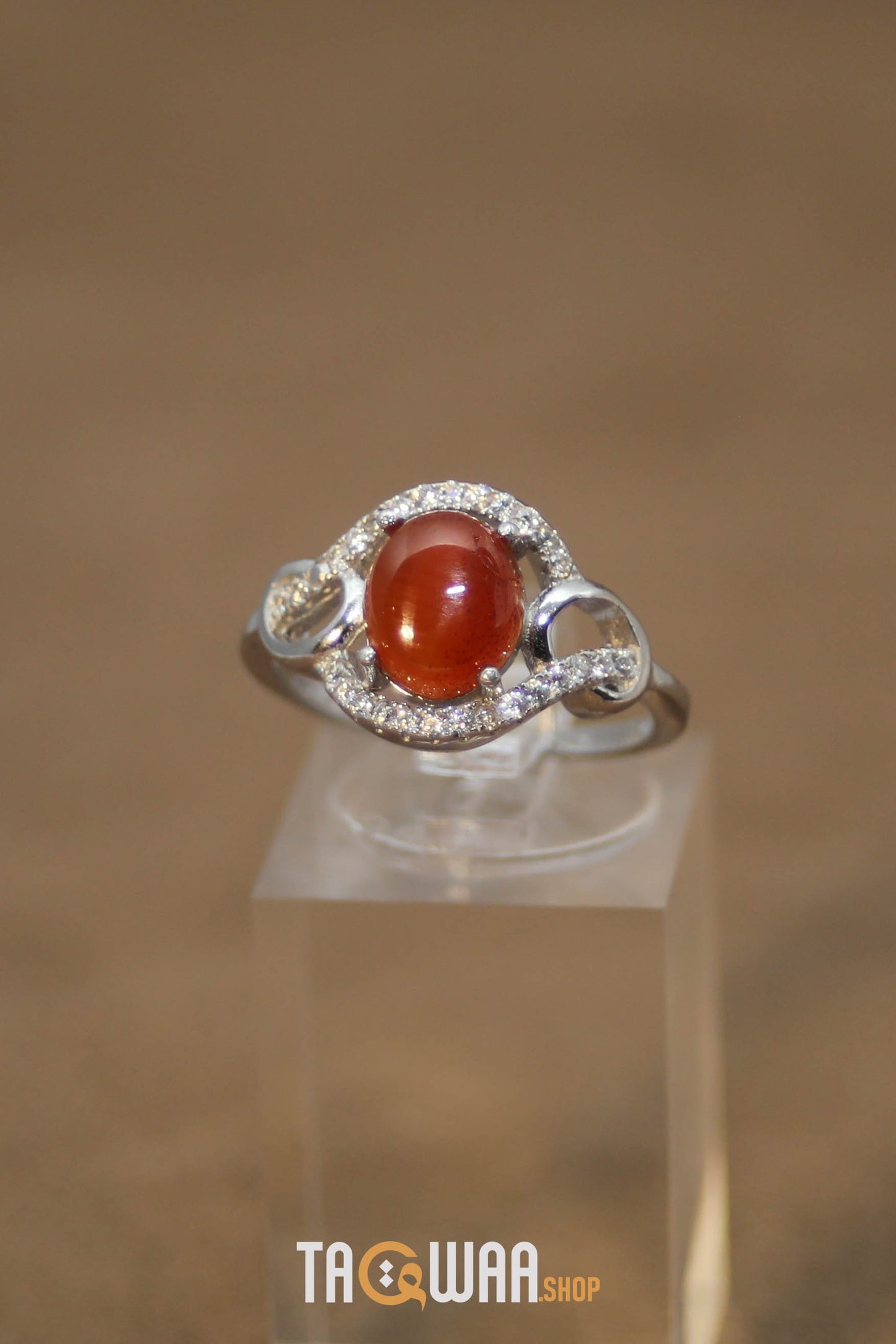 Silver Ring with Yemeni Brown Agate