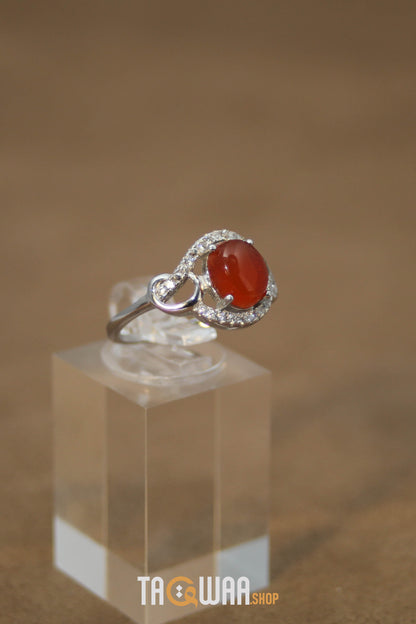 Silver Ring with Yemeni Brown Agate