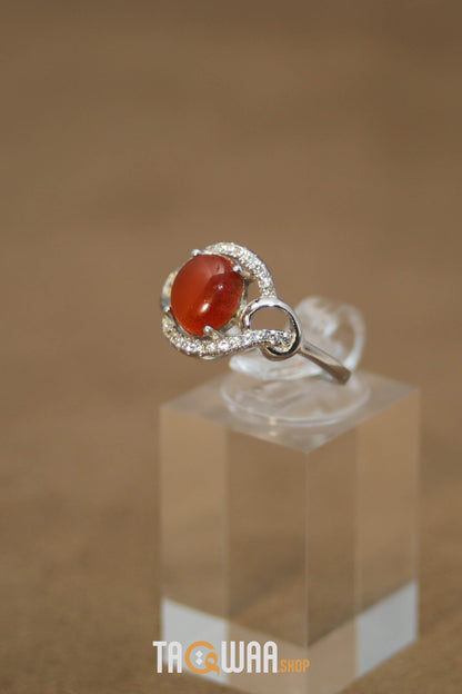 Silver Ring with Yemeni Brown Agate