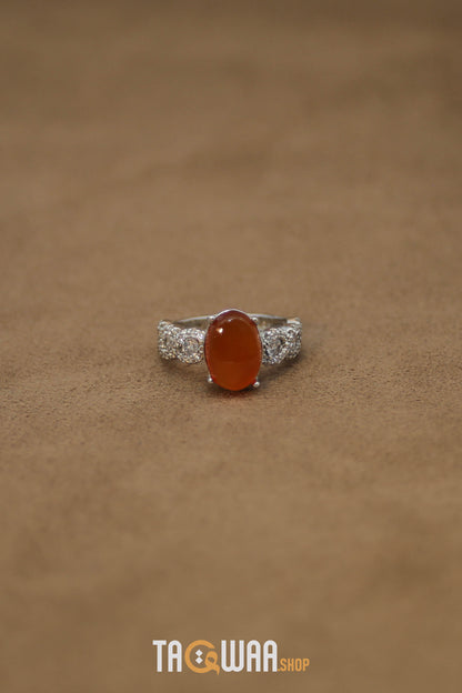 Sterling Silver Ring with Yemeni Brown Agate