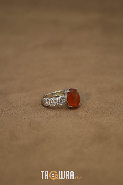 Sterling Silver Ring with Yemeni Brown Agate