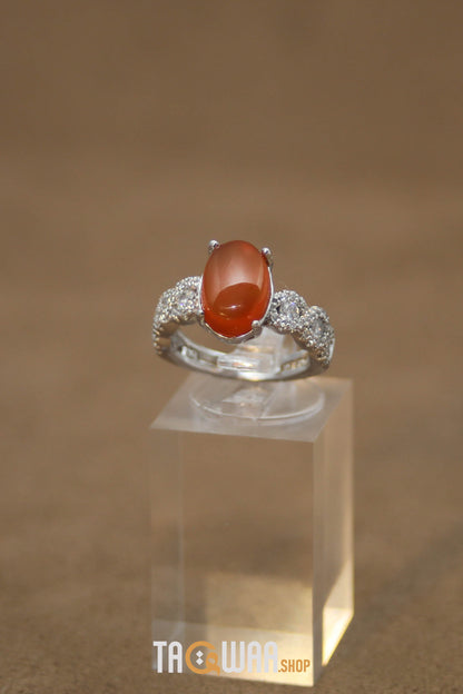Sterling Silver Ring with Yemeni Brown Agate