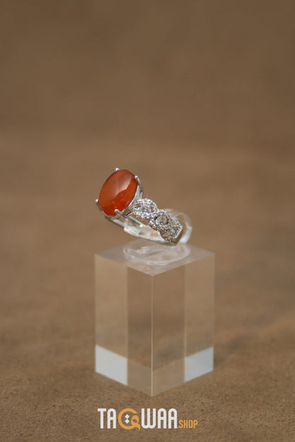 Sterling Silver Ring with Yemeni Brown Agate