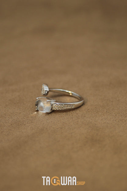 Dur Al Najaf Silver Ring for Women – Elegant Design, Adjustable Free Size