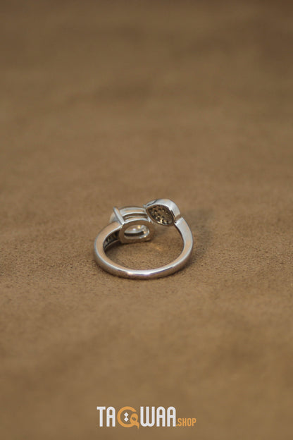 Dur Al Najaf Silver Ring for Women – Elegant Design, Adjustable Free Size